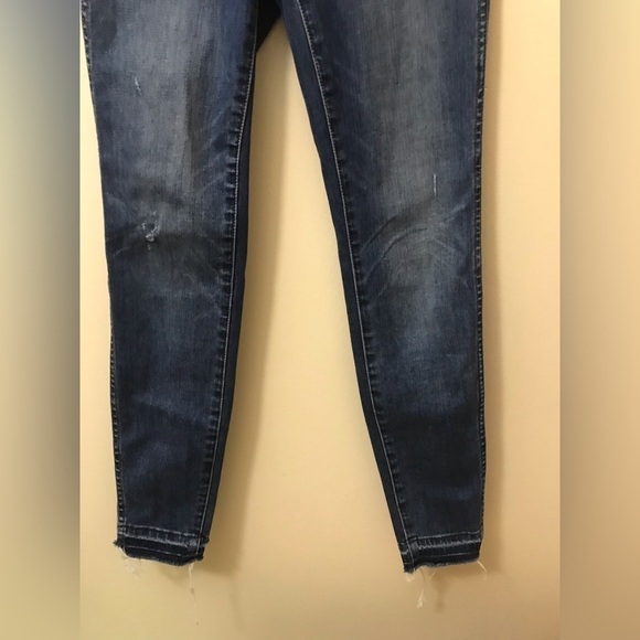 Madewell Womens 10” High Rise Raw Hem Distressed Button Fly Skinny Jeans Size 26 - Picture 4 of 11